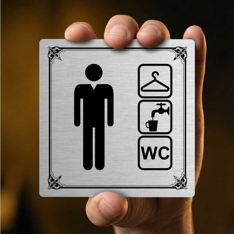 Šatna muži, wc, 148x148mm, bílá, Utah